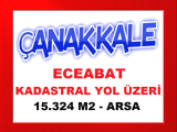 çanakkale eceabat ta kadastral yol üzeri köye 1.600 metre mesafede yatırımlık 15.324 m2 arsa